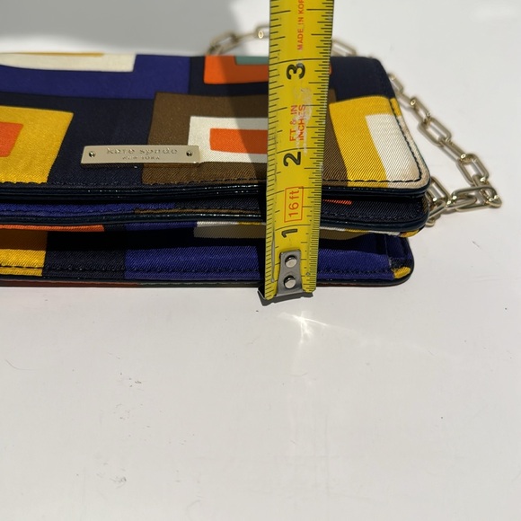 Kate Spade Mod Squad Purse Geometric with Gold Link Chain Strap Crossbody - Picture 14 of 14